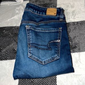 AMERICAN EAGLE GLITTER POCKET JEGGING